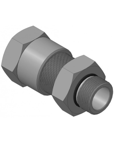 Кабельный ввод для бронированного кабеля с уплотнением внутренней оболочки кабеля резьбой G3/4, внешним диаметром кабеля D=18-22 мм и проходным диаметром кабеля d=8-12 мм Спектрон КВБ-22/12-Н-G3/4 в Сочи Аксессуары для кабель-канала Pintop.ru