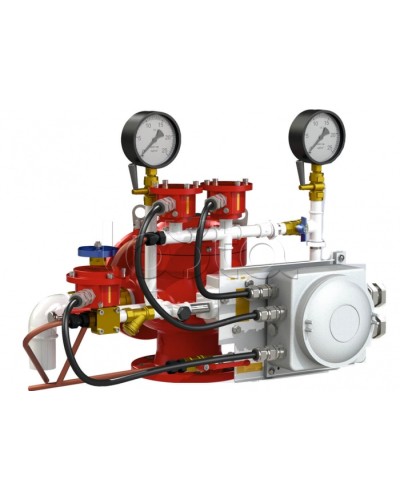 Узел управления дренчерный с пневмоприводом Спецавтоматика УУ-Д150/1,6 (П0,028)-ВФ.О4 в Сочи Устройства пуска водяного пожаротушения Pintop.ru