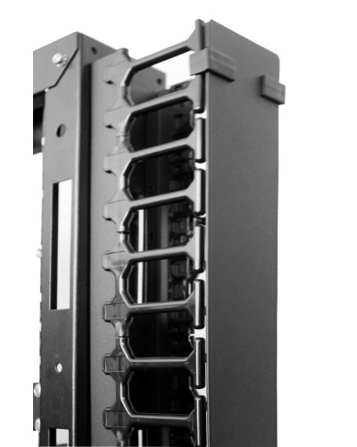 Органайзер с пластиковыми пальцами 42U ЦМО (ВКО-П-42/48-9005) в Сочи Кабельные органайзеры Pintop.ru