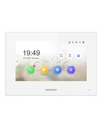 IP видеодомофон сенсорный Hikvision DS-KH6320-LE1/White(B) в Сочи Абонентские IP устройства Pintop.ru