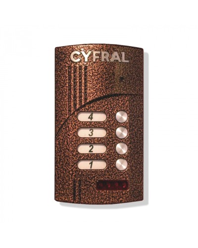 Блок вызова видеодомофона на 4 абонента Цифрал M-4.2/VС в Сочи Вызывные аудиопанели малоабонентные Pintop.ru