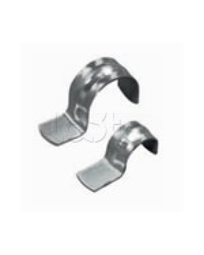 Скоба оцинкованная однолапковая без монтажного отверстия, для трубы D63мм (1уп = 50шт) Экопласт (43761) в Сочи Держатели, клипсы, скобы Pintop.ru