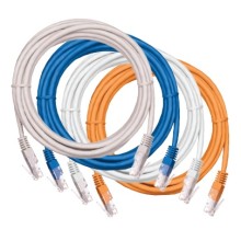 Шнур коммутационный NETLAN U/UTP 4 пары, Кат.5е (Класс D), 100МГц, 2хRJ45/8P8C, T568B, заливной, многожильный, BC (чистая медь), PVC нг(B), белый, 1,5м, уп-ка 10шт. NETLAN EC-PC4UD55B-BC-PVC-015-WT-10