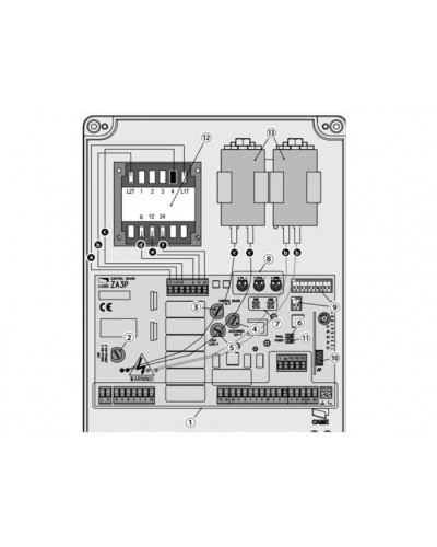 Блок управления для приводов распашных ворот Came 002ZA3P в Сочи Автоматизация ворот Pintop.ru