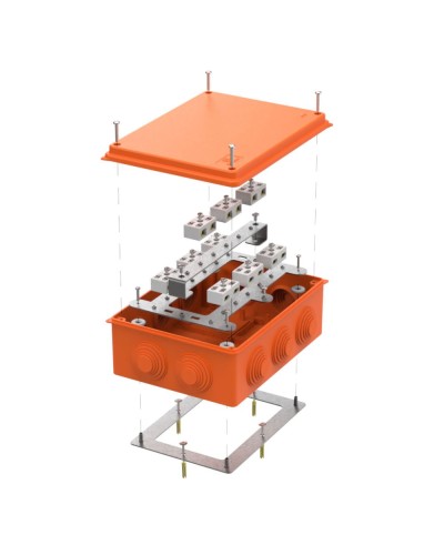 Коробка огнест. 200х150х75 (5 шт/кор) Промрукав (40-0320-FR6.0-4-18-Р) в Сочи Распределительные коробки Pintop.ru