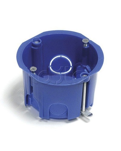 Коробка установочная D60x40мм со стык. ушками межцентр. 71мм, IP20, синий Экопласт 44661 в Сочи Распределительные коробки Pintop.ru