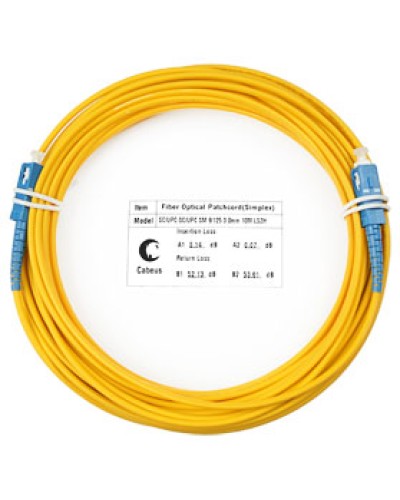 Патч-корд волоконно-оптический (шнур) SM 9/125 simplex SC-SC LSZH (10м) Cabeus FOP(s)-9-SC-SC-10m в Сочи Патч-корды оптические Pintop.ru
