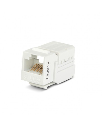Вставка Keystone Jack RJ-45(8P8C) Hyperline KJNE-8P8C-C6-90-WH в Сочи Модули Keystone Pintop.ru
