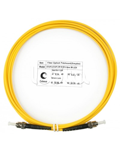 Патч-корд волоконно-оптический SM 9/125 simplex ST-ST LSZH (3 м) Cabeus FOP(s)-9-ST-ST-3M в Сочи Патч-корды оптические Pintop.ru