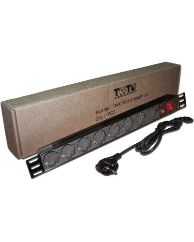 Блок розеток 19 1U TWT TWT-PDU19-10A8P-3.0 в Сочи Блоки розеток Pintop.ru